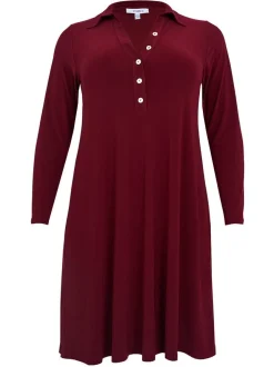 YOEK Damen Kleid in bordeaux