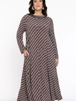 YOEK Damen Kleid in braun
