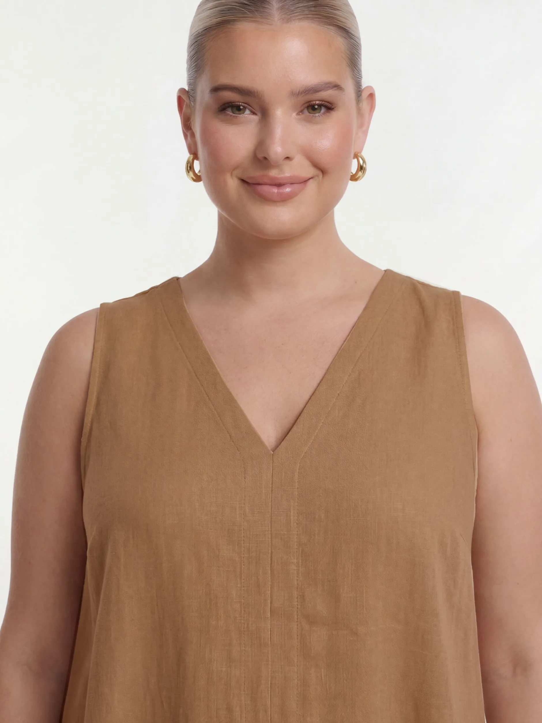 YOEK Damen Kleid in braun