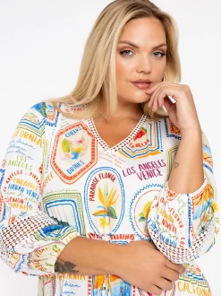 YOEK Damen Kleid in ecru