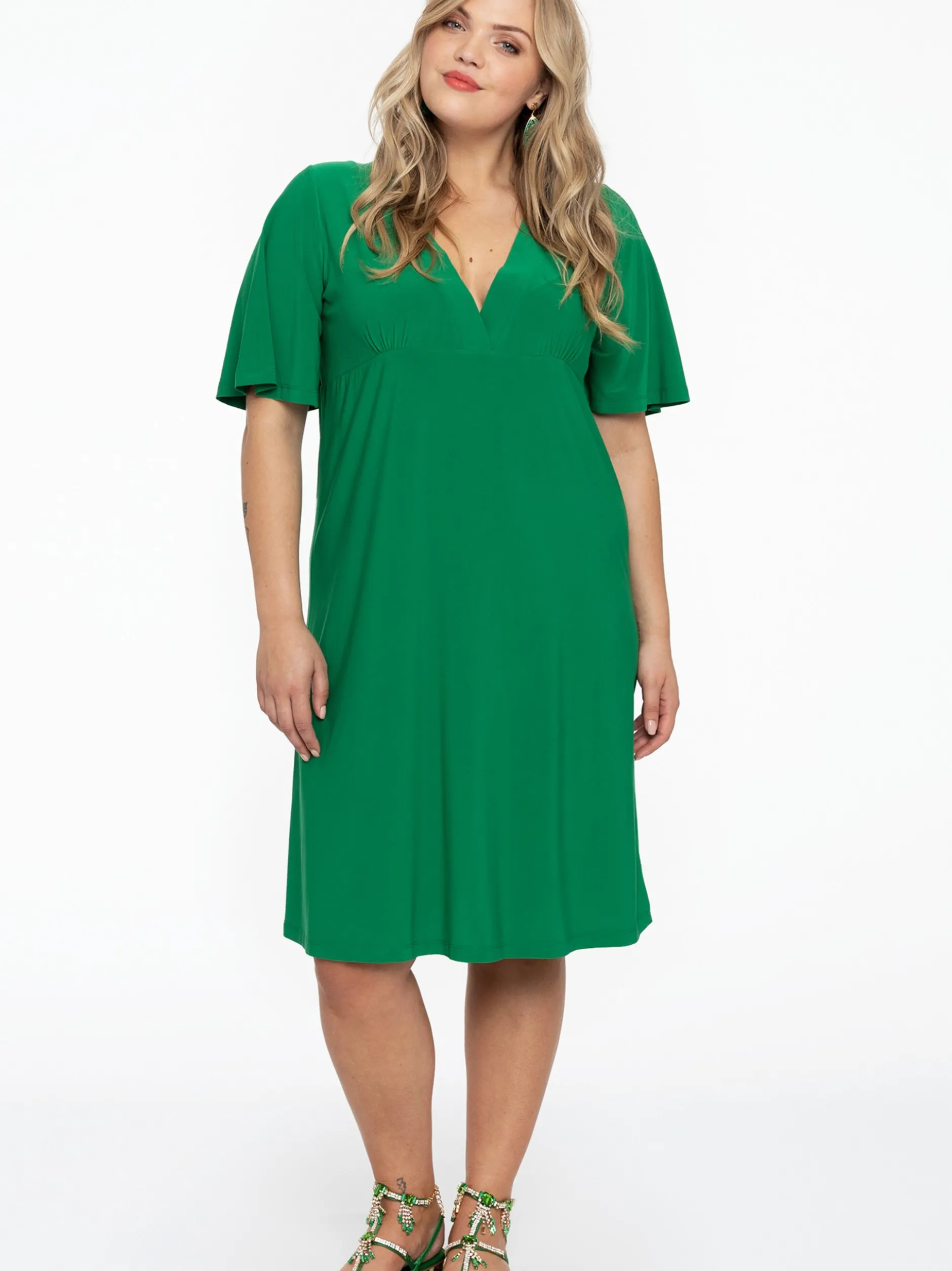 YOEK Damen Kleid in grün