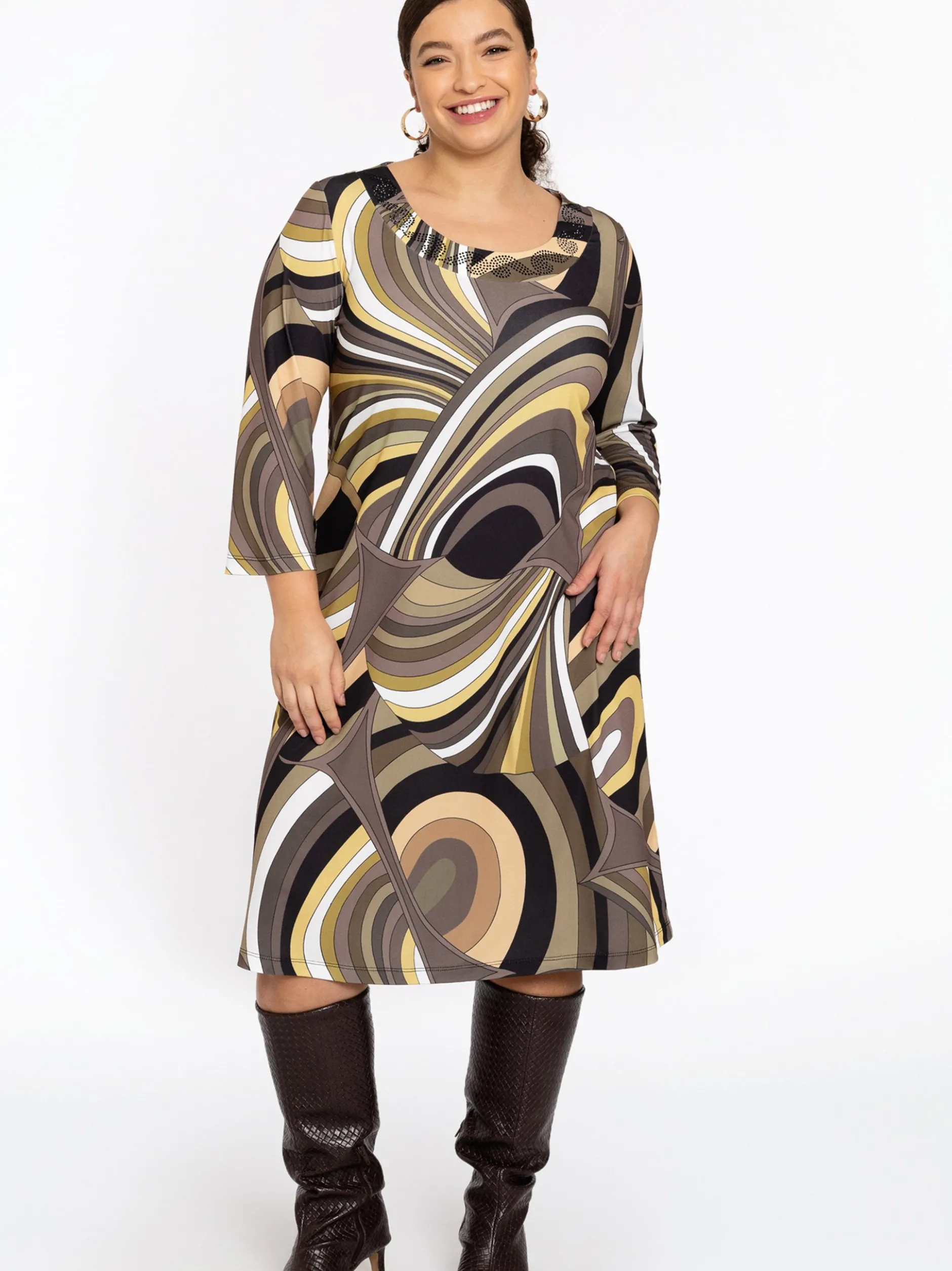 YOEK Damen Kleid in mehrfarbig