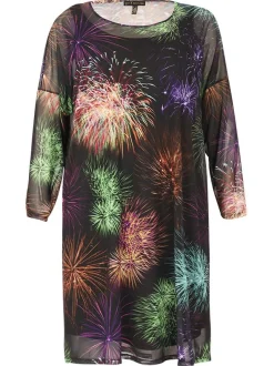 YOEK Damen Kleid in mehrfarbig schwarz