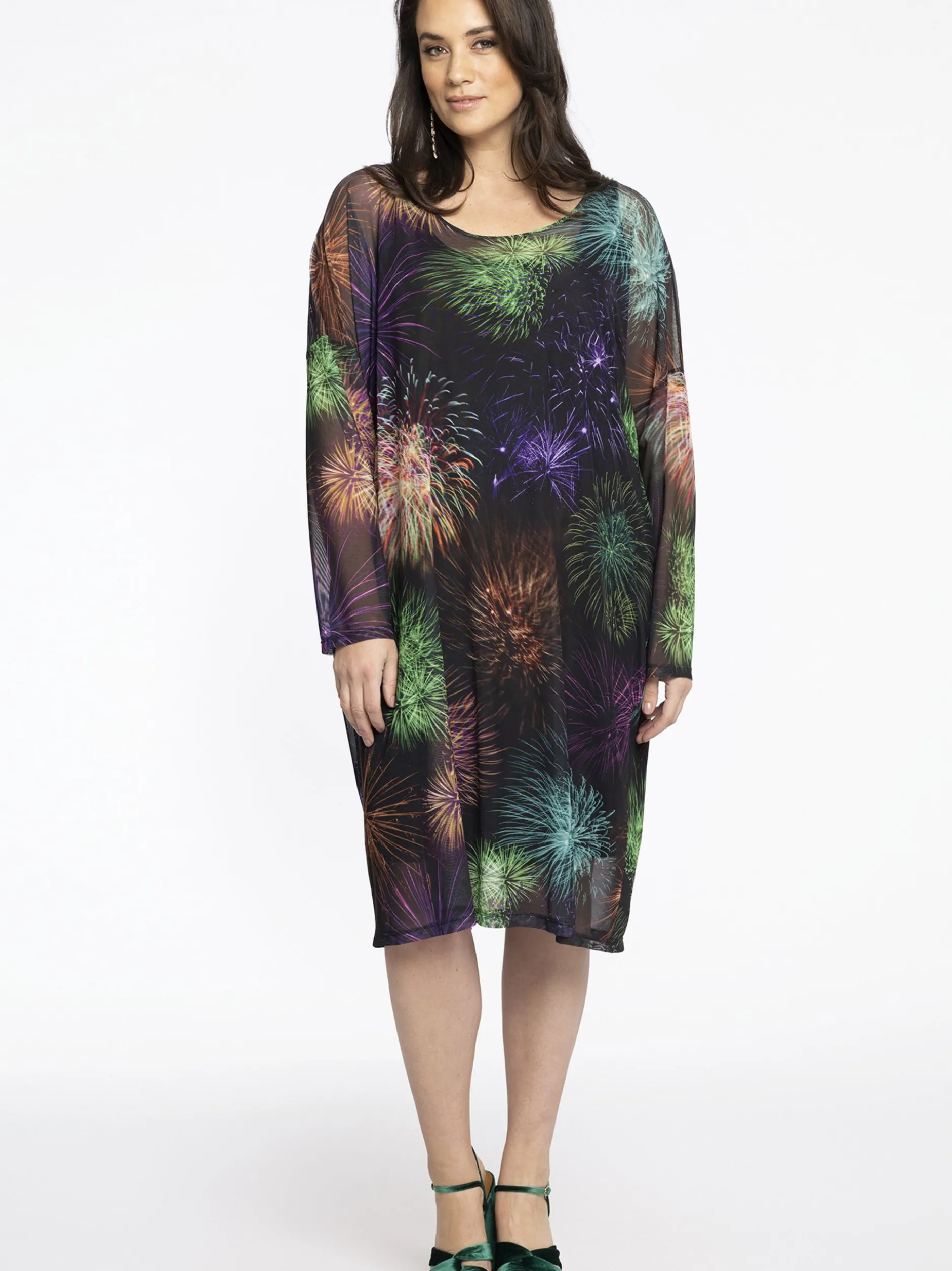 YOEK Damen Kleid in mehrfarbig schwarz