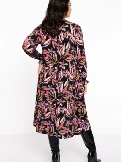 YOEK Damen Kleid in mehrfarbig schwarz
