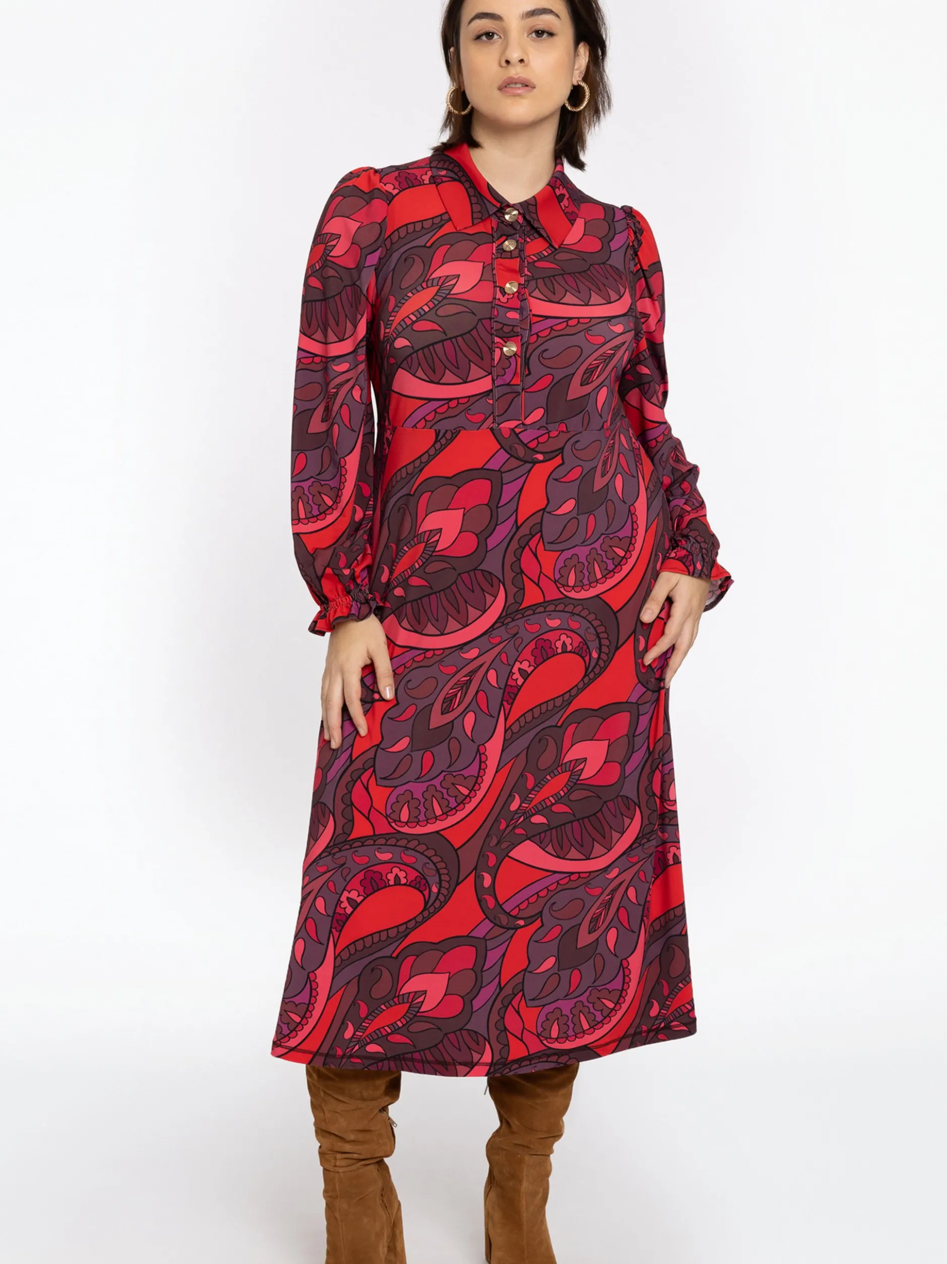 YOEK Damen Kleid in rot