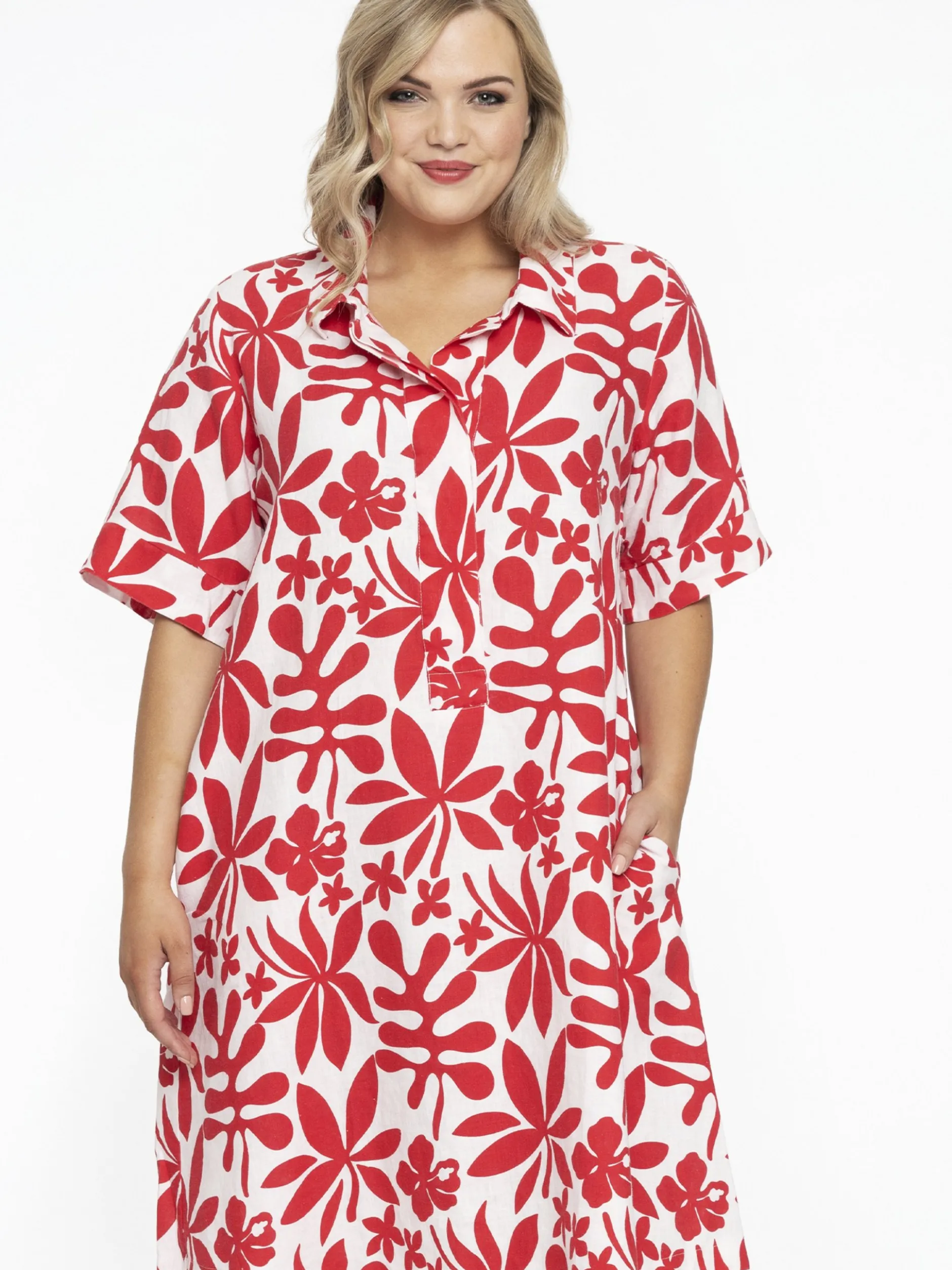 YOEK Damen Kleid in rot