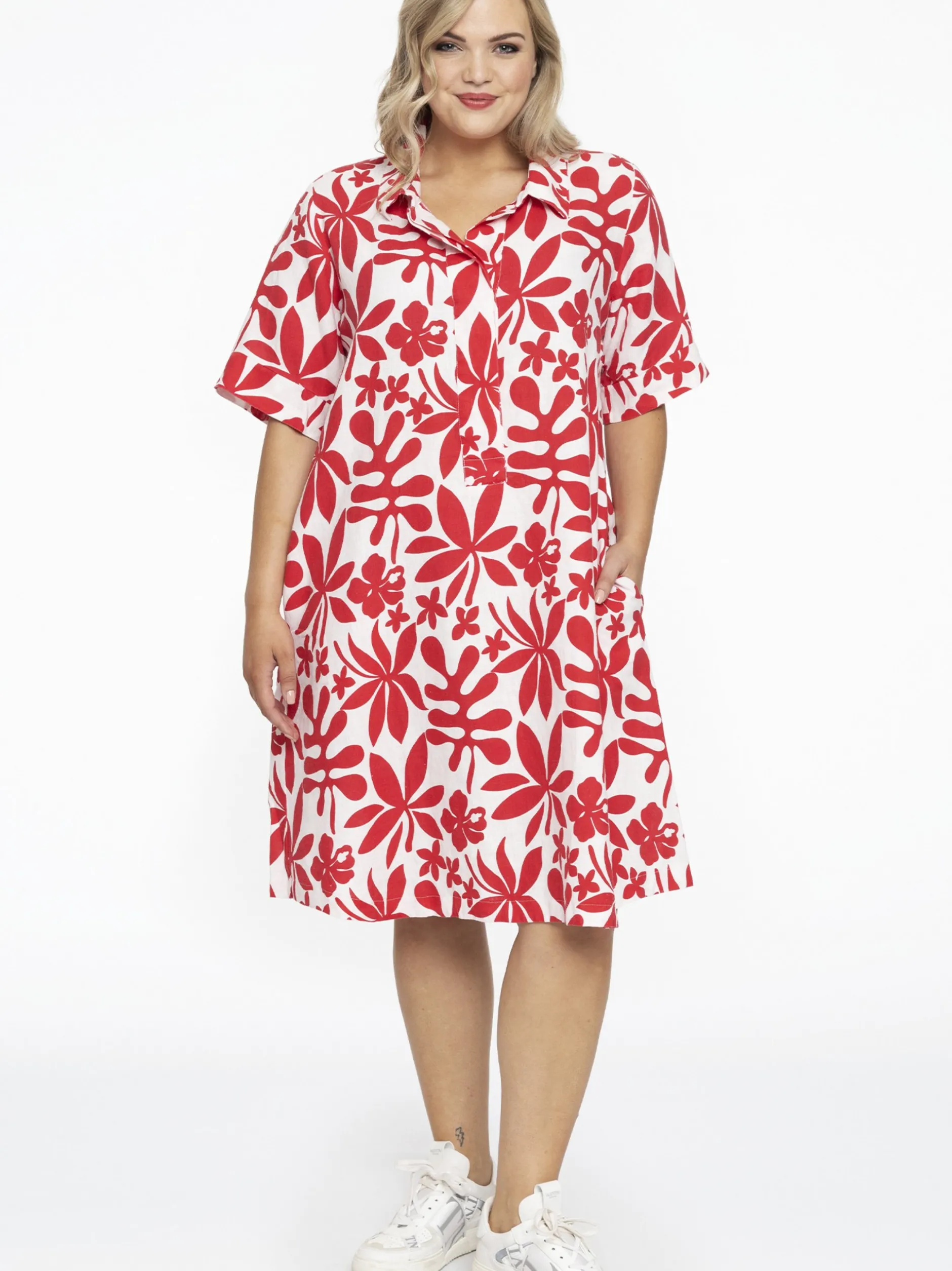 YOEK Damen Kleid in rot