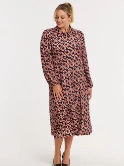 YOEK Damen Kleid in rot schwarz