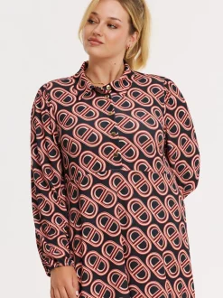 YOEK Damen Kleid in rot schwarz