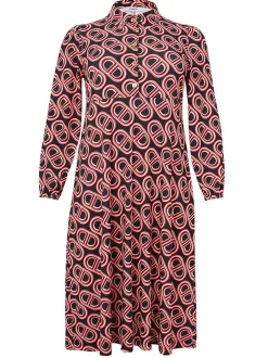 YOEK Damen Kleid in rot schwarz