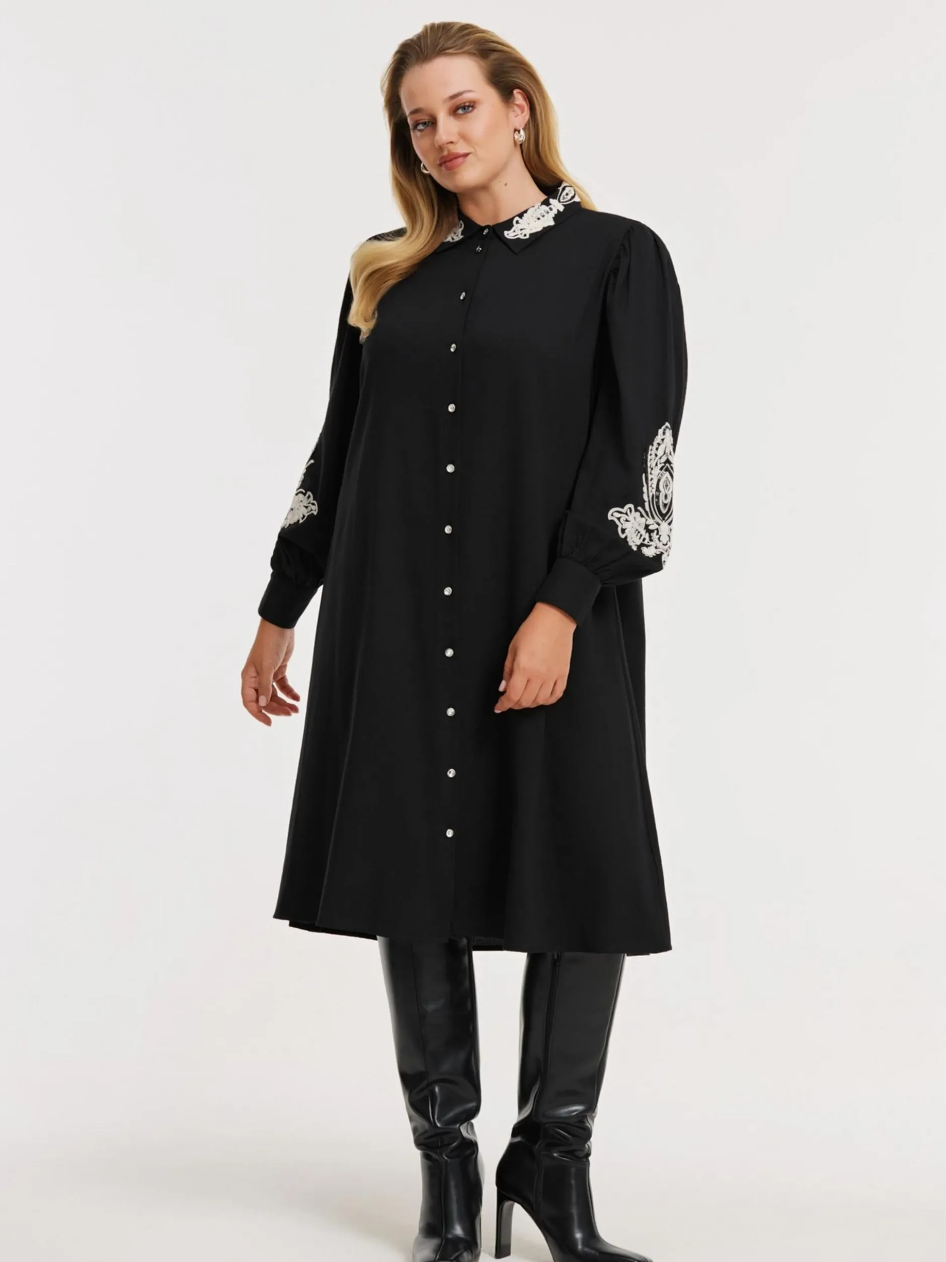 YOEK Damen Kleid in schwarz