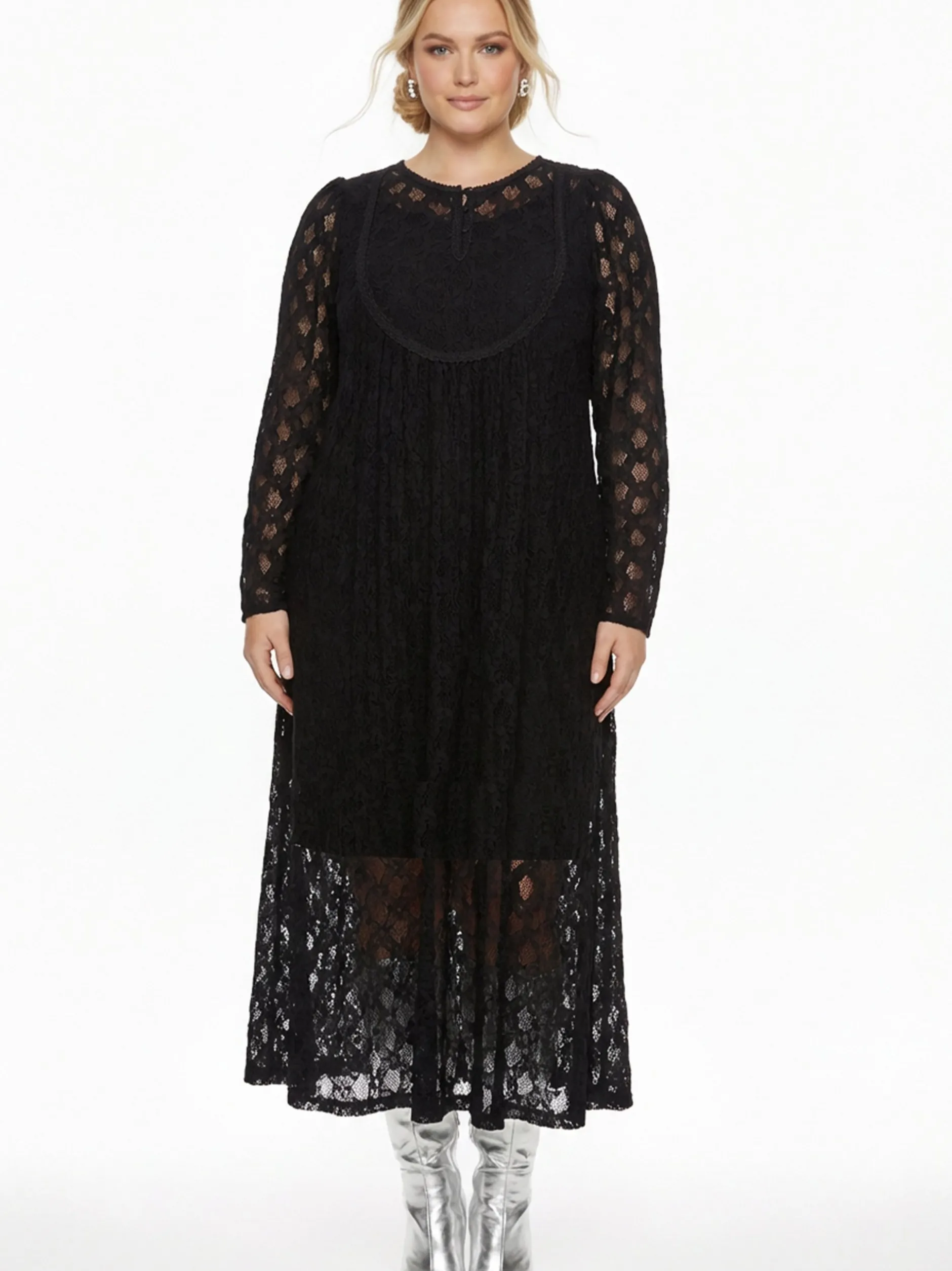 YOEK Damen Kleid in schwarz