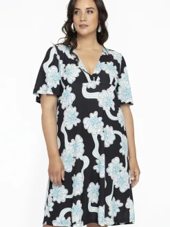 YOEK Damen Kleid in schwarz