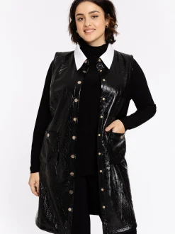 YOEK Damen Kleid in schwarz weiß