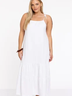 YOEK Damen Kleid in weiß