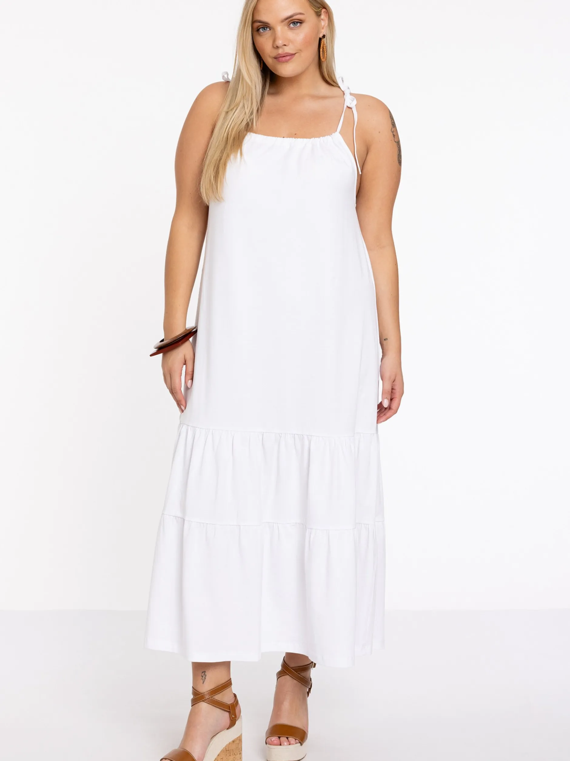 YOEK Damen Kleid in weiß