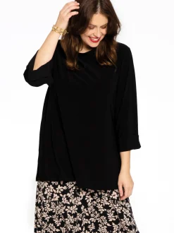 YOEK Damen Langarmshirt in schwarz