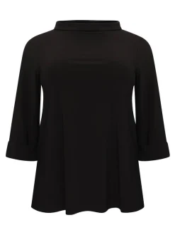 YOEK Damen Langarmshirt in schwarz
