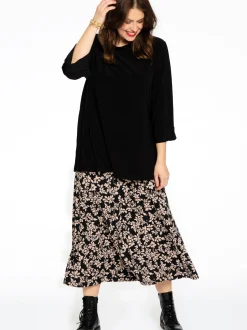 YOEK Damen Langarmshirt in schwarz