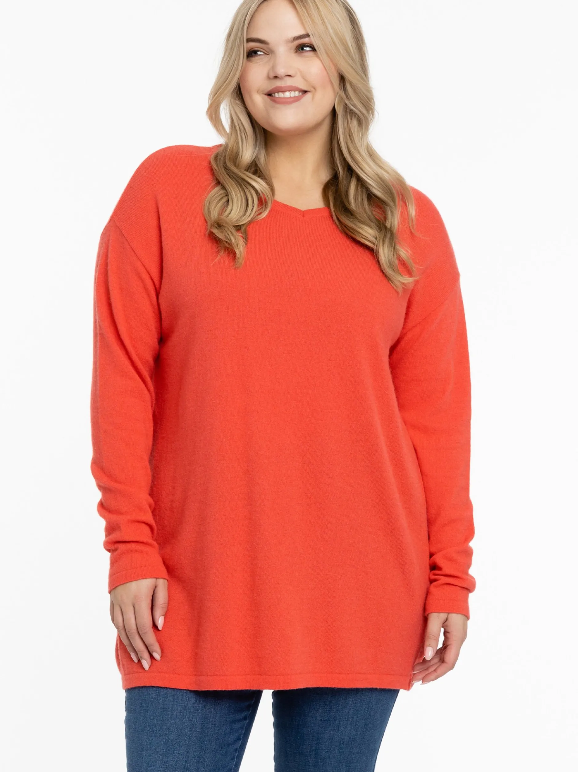YOEK Damen Pullover in orange