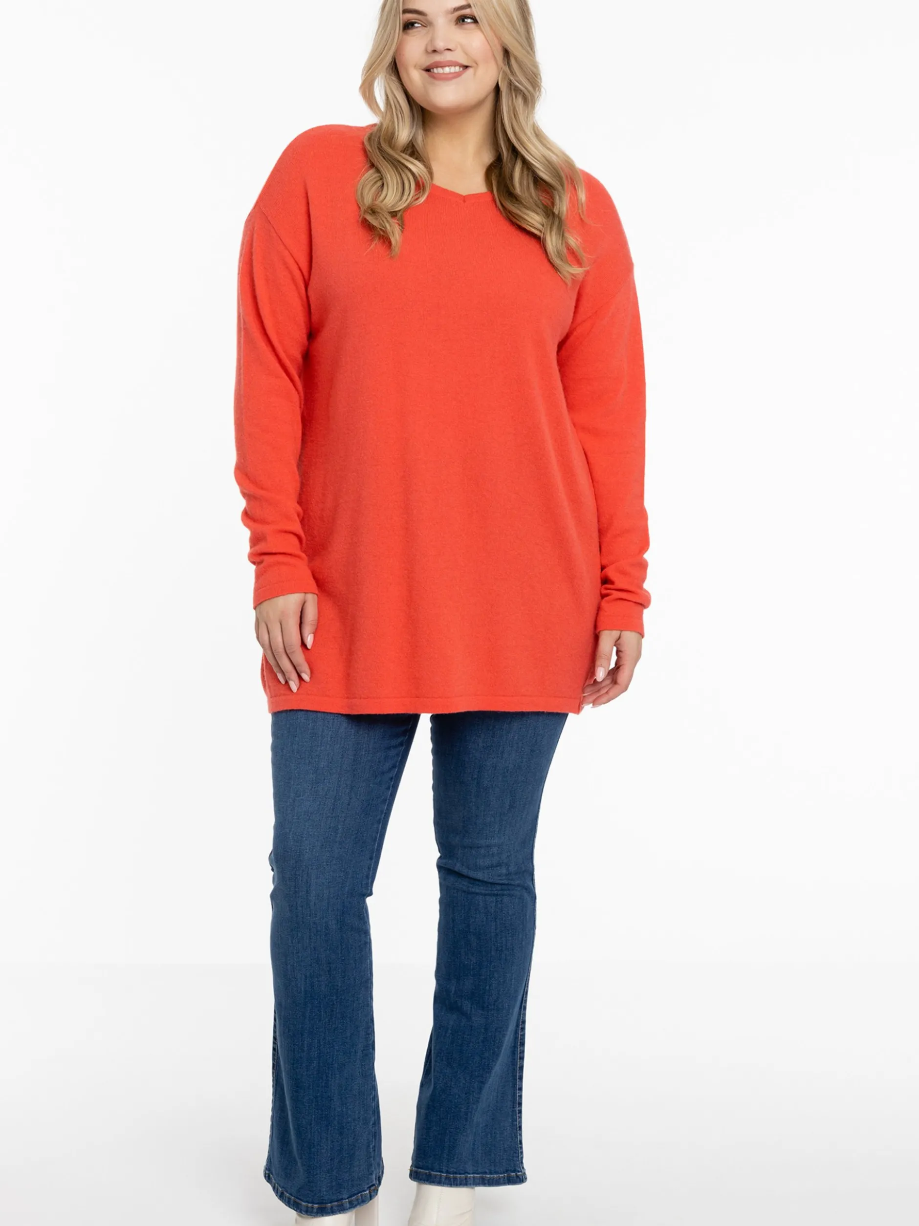 YOEK Damen Pullover in orange