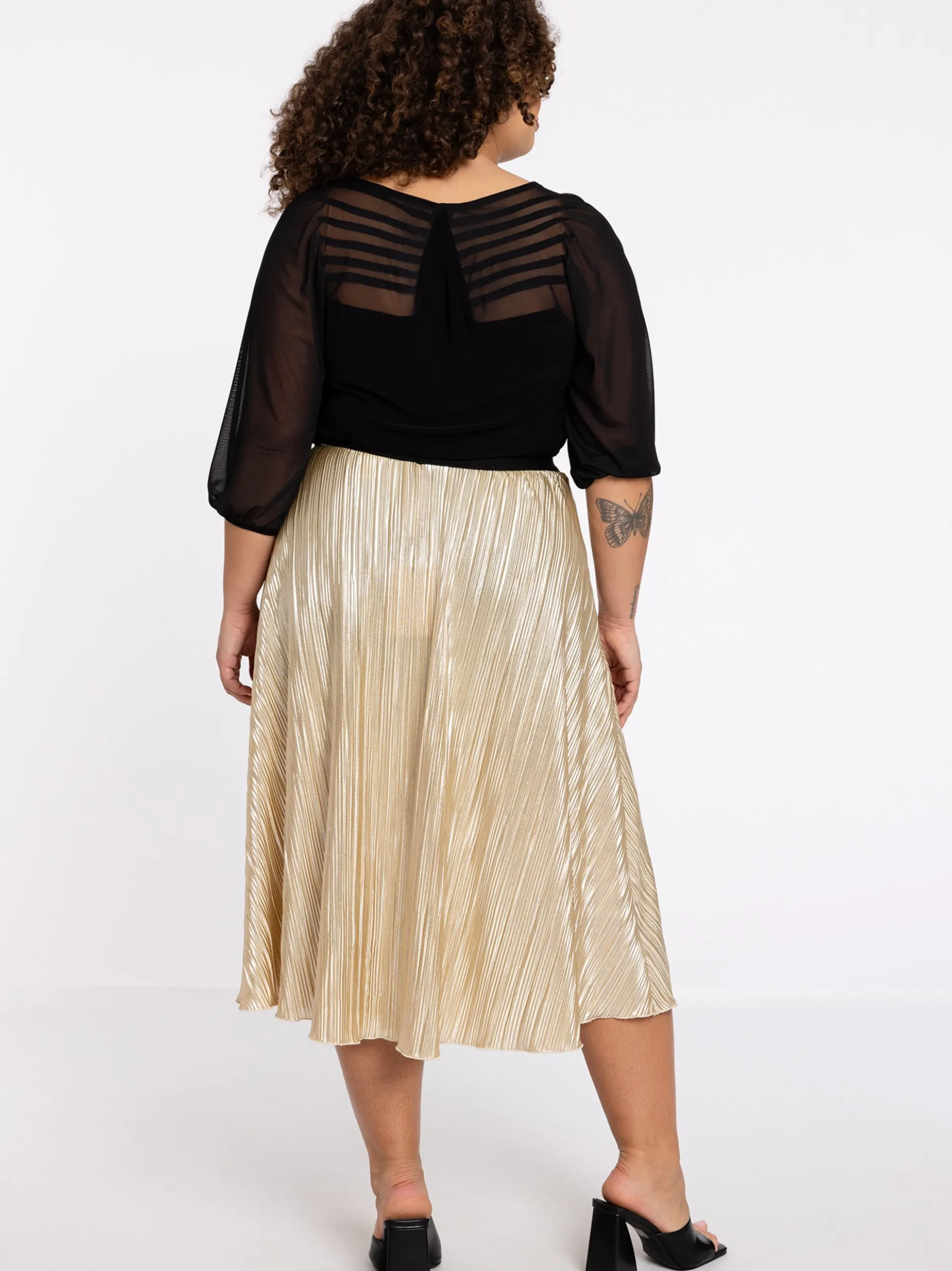 YOEK Damen Rock in gold