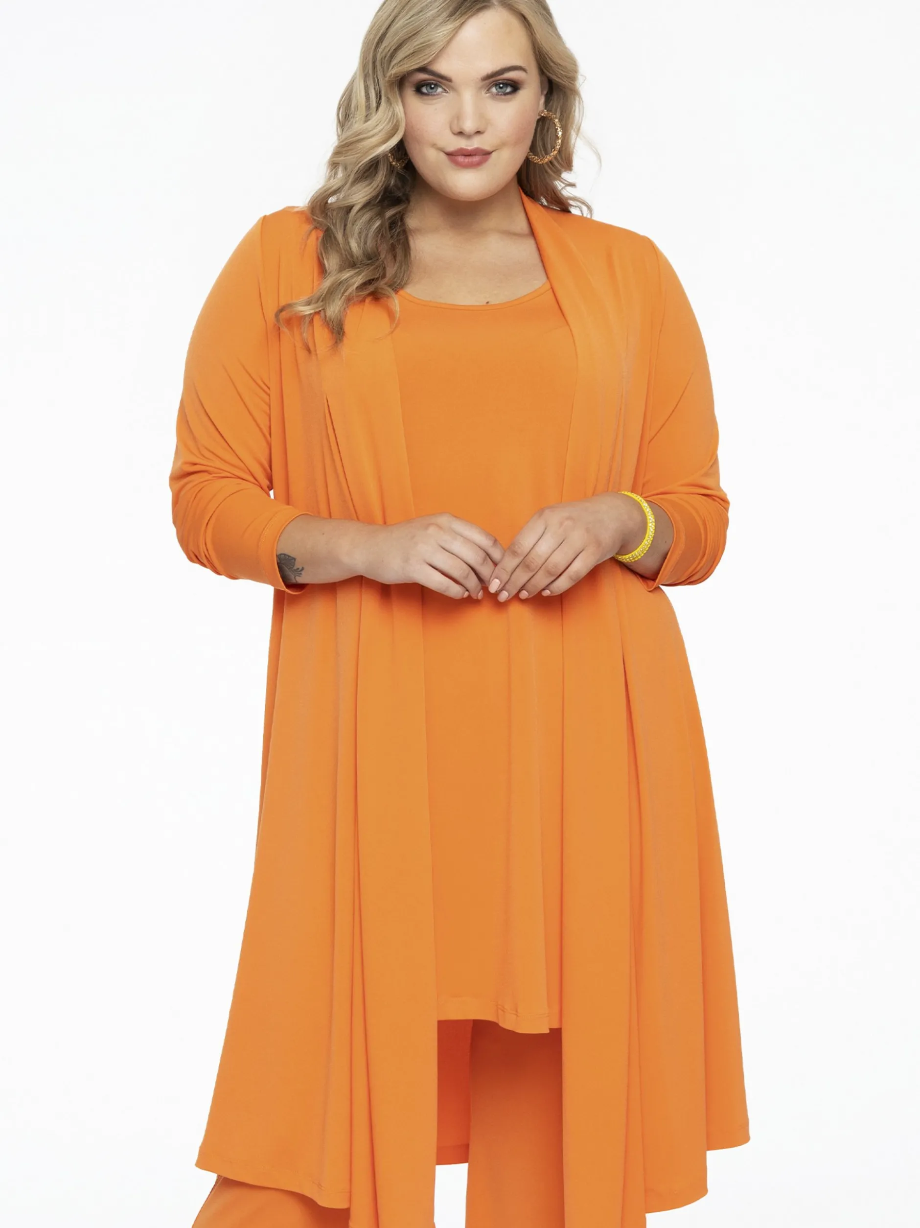 YOEK Damen Strickjacke in orange