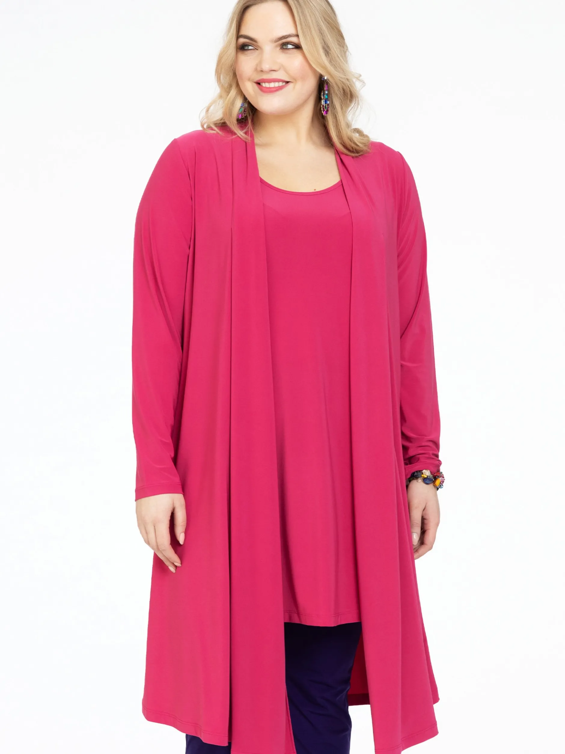 YOEK Damen Strickjacke in rosa