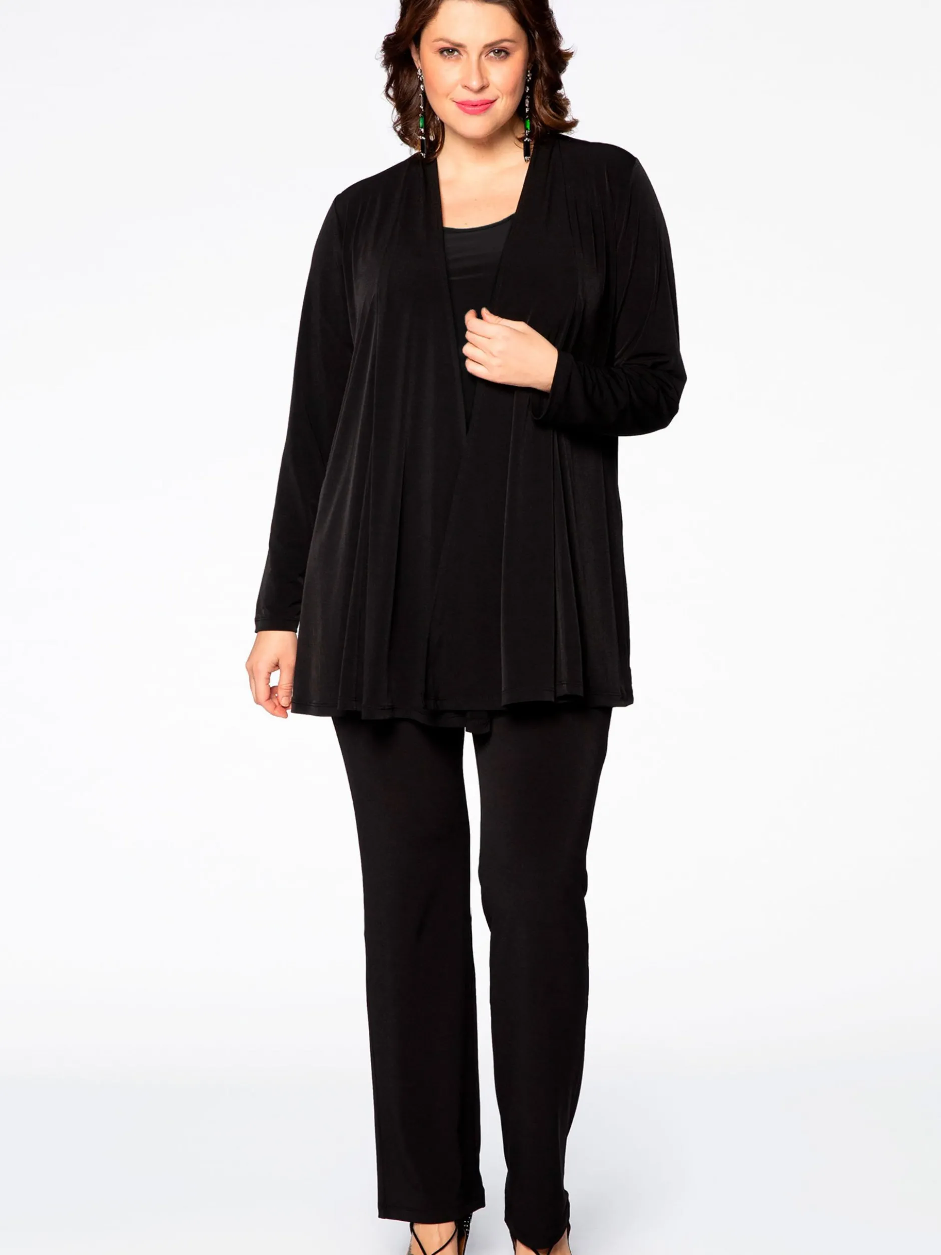 YOEK Damen Strickjacke in schwarz