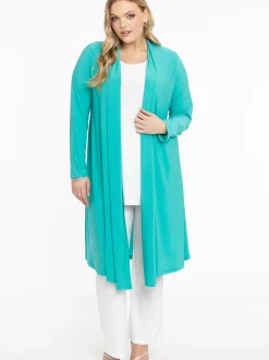 YOEK Damen Strickjacke in türkis