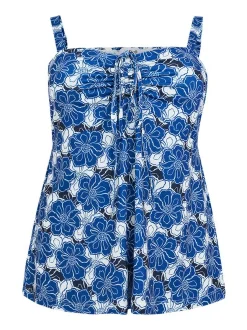 YOEK Damen Top in blau weiß