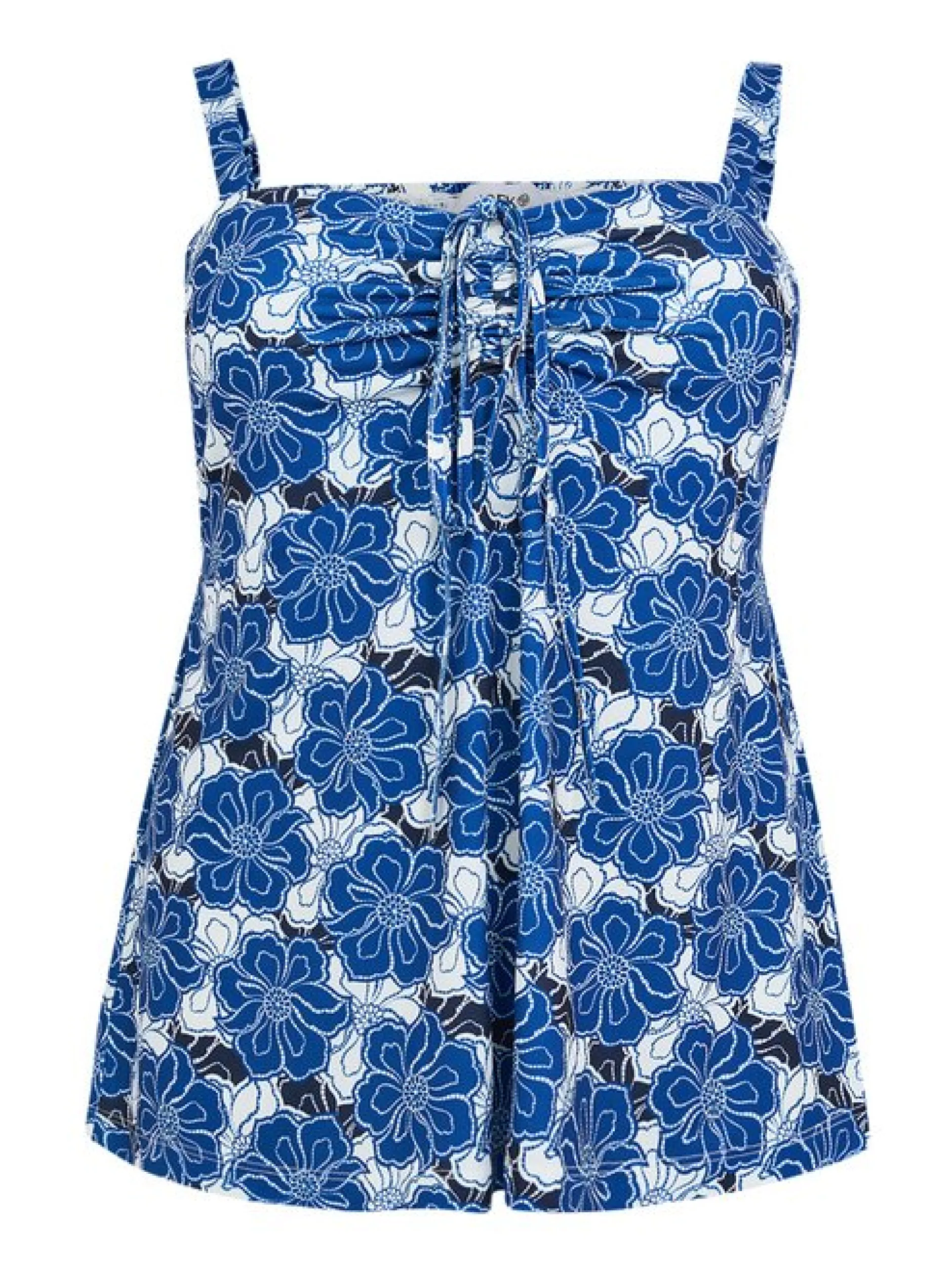 YOEK Damen Top in blau weiß