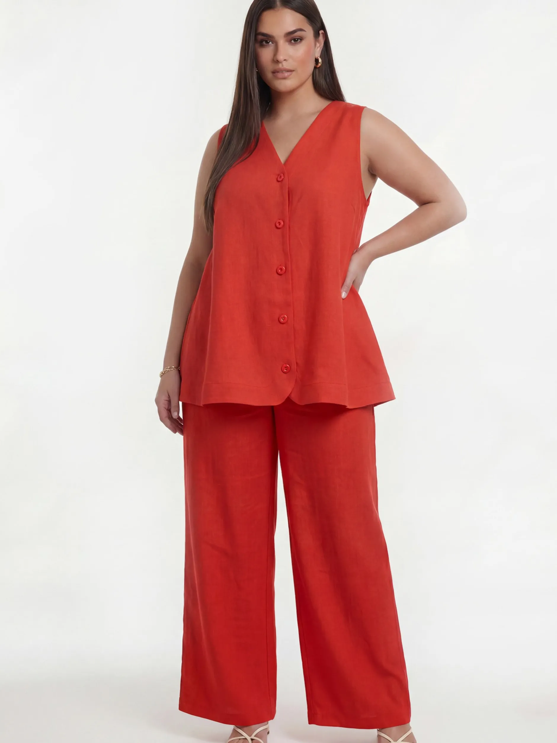 YOEK Damen Top in rot