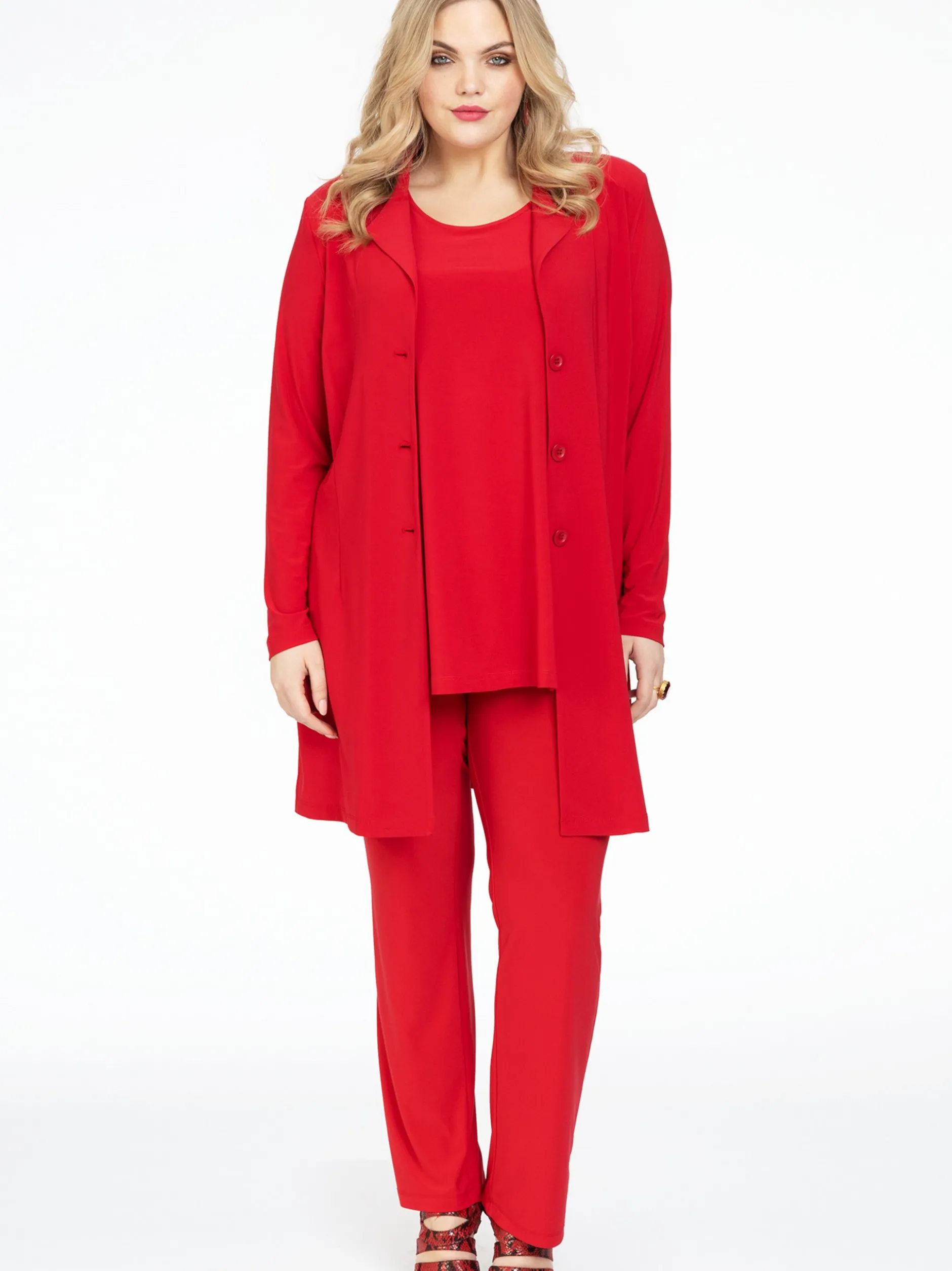 YOEK Damen Top in rot