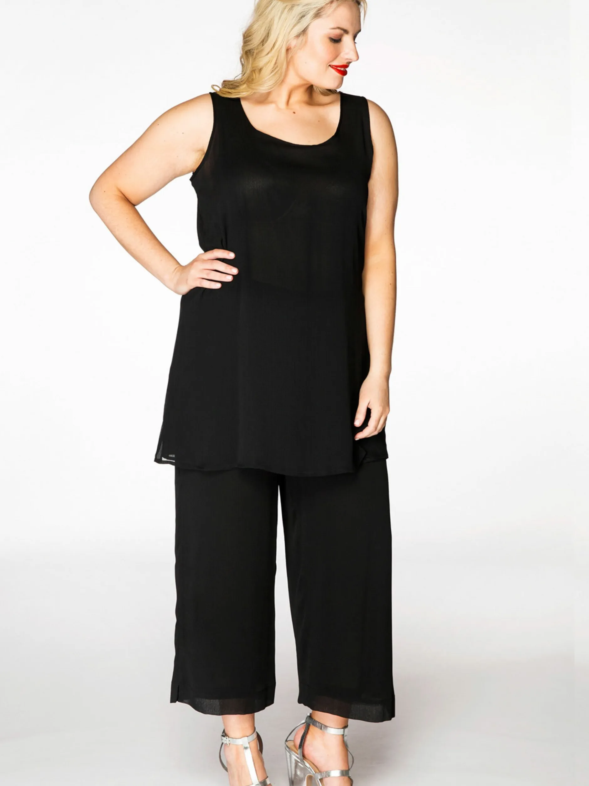 YOEK Damen Top in schwarz