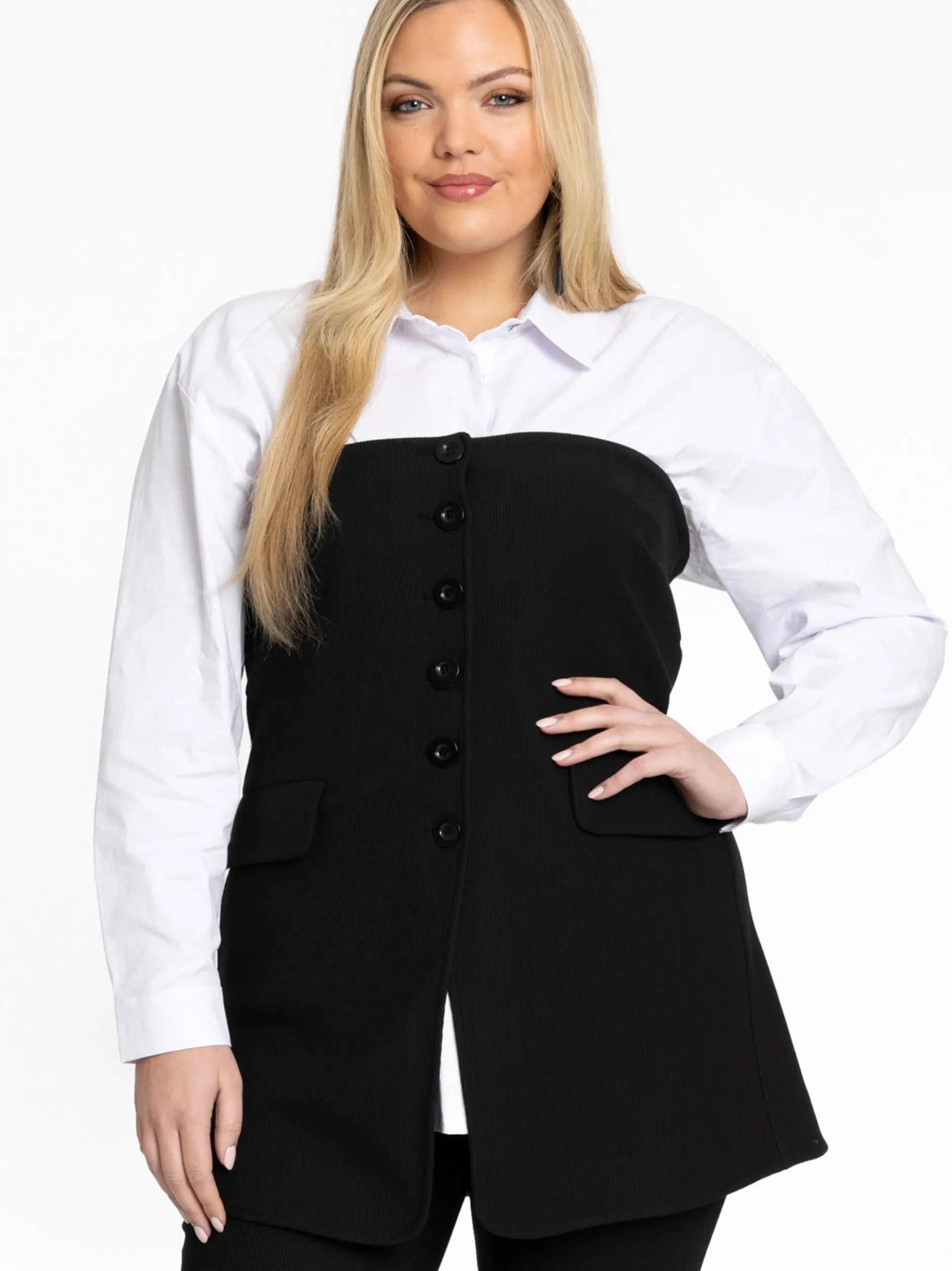 YOEK Damen Top in schwarz