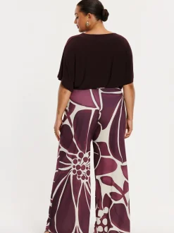 YOEK Damen T-shirt in bordeaux