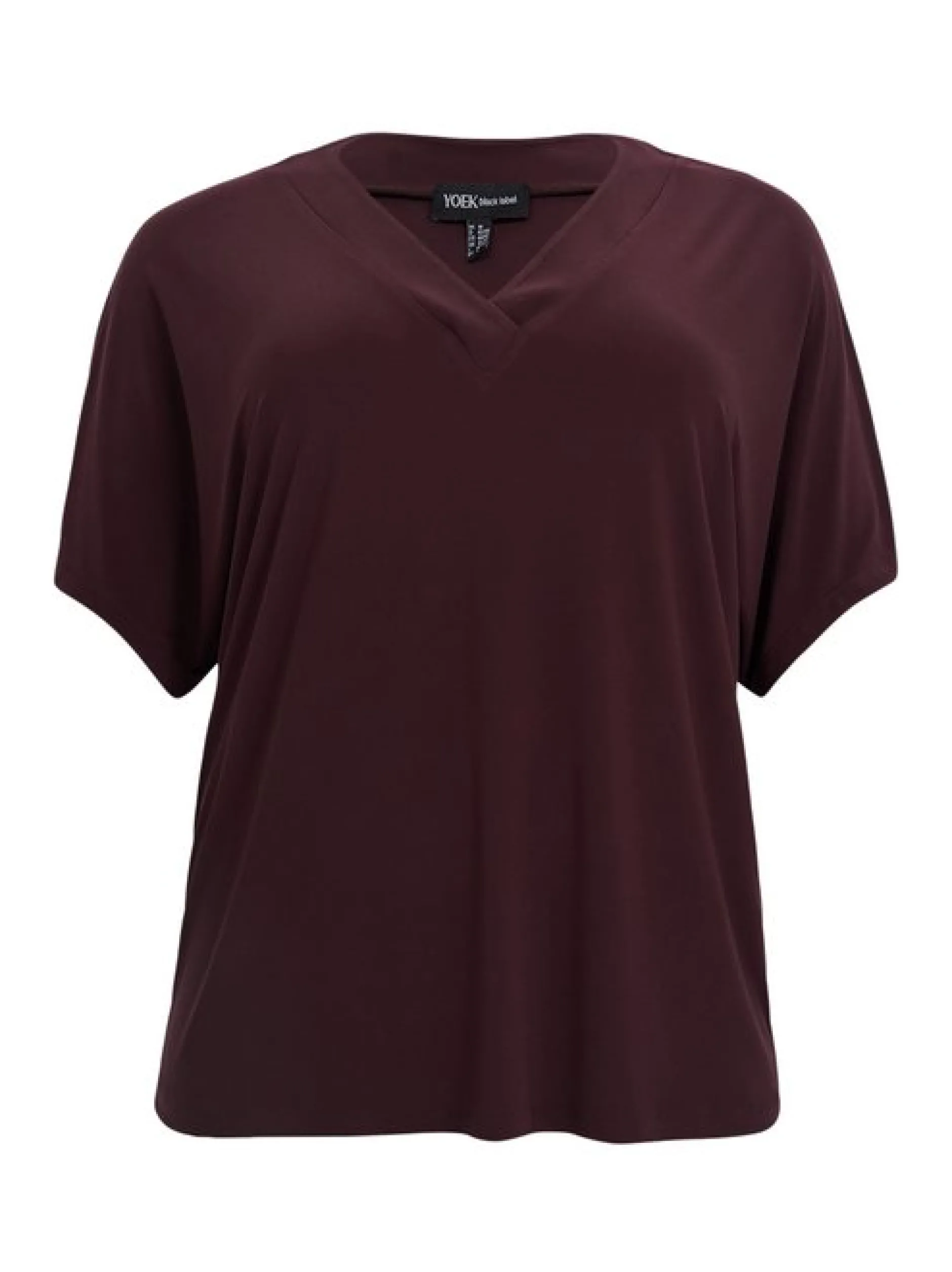 YOEK Damen T-shirt in bordeaux
