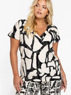 YOEK Damen T-shirt in ecru