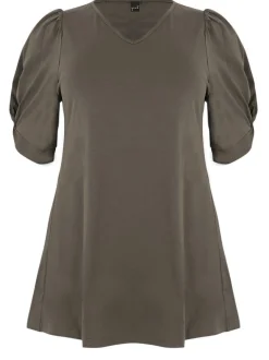 YOEK Damen T-Shirt in khaki