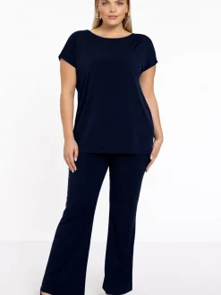 YOEK Damen T-shirt in marine