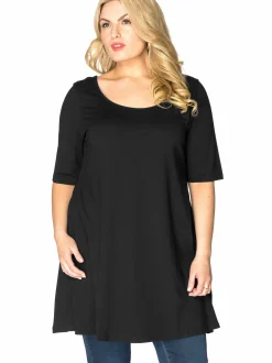 YOEK Damen T-Shirt in schwarz