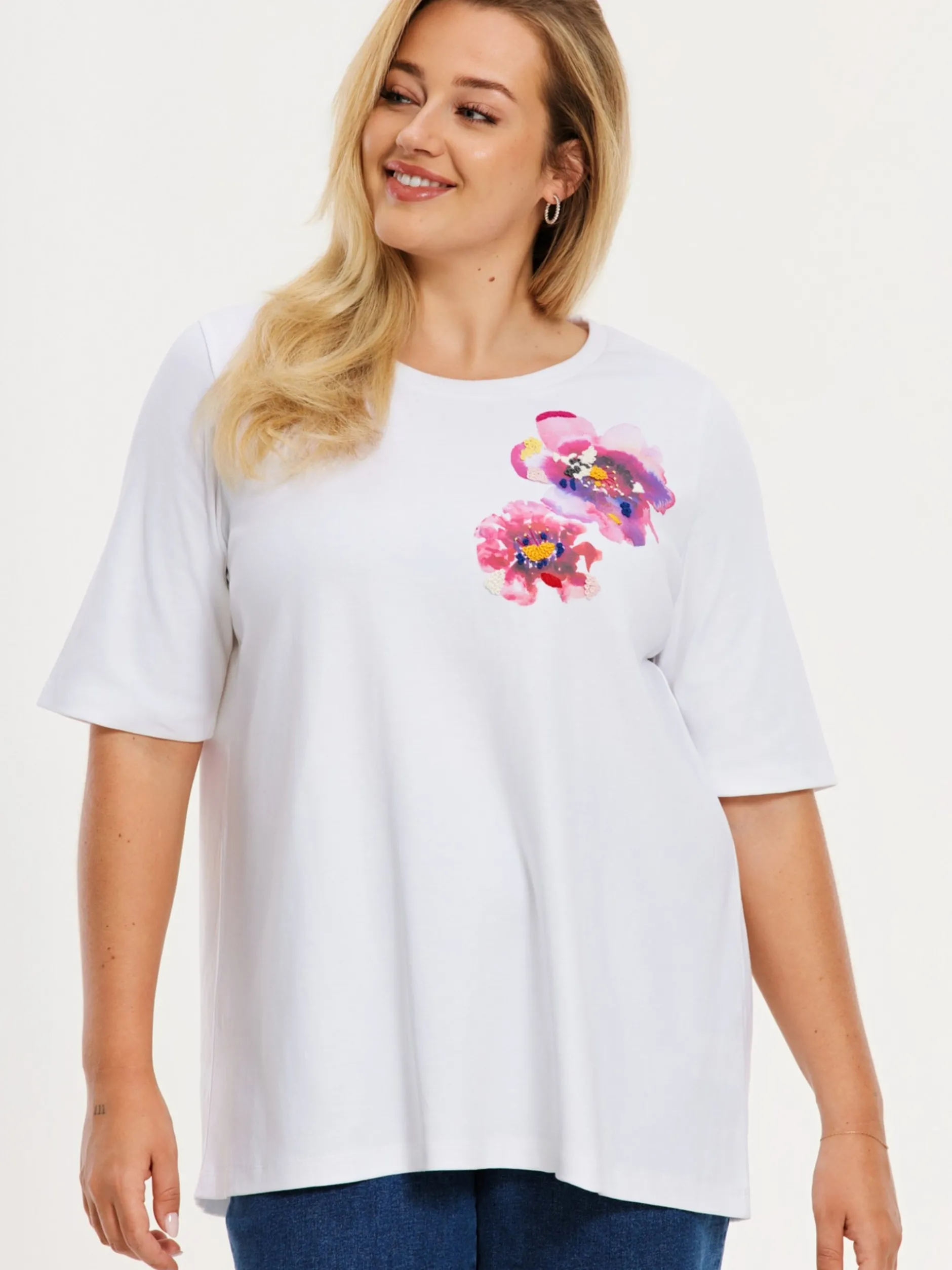 YOEK Damen T-shirt in weiß