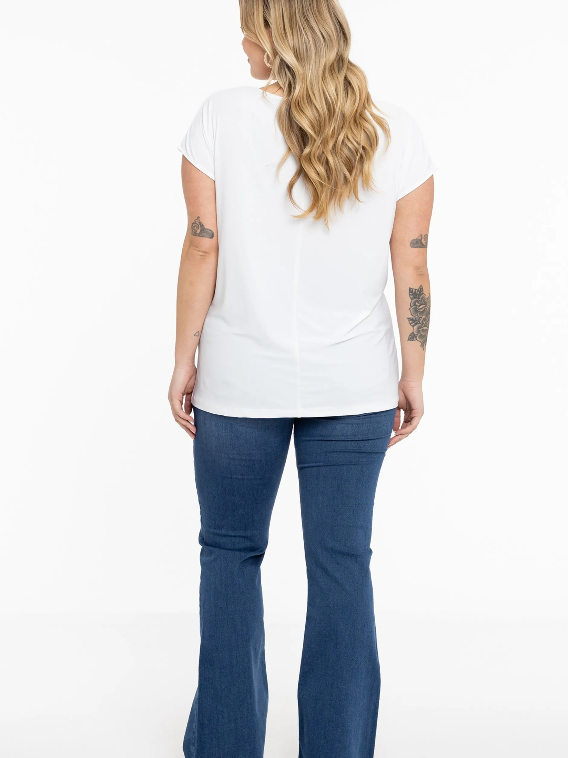 YOEK Damen T-shirt in weiß