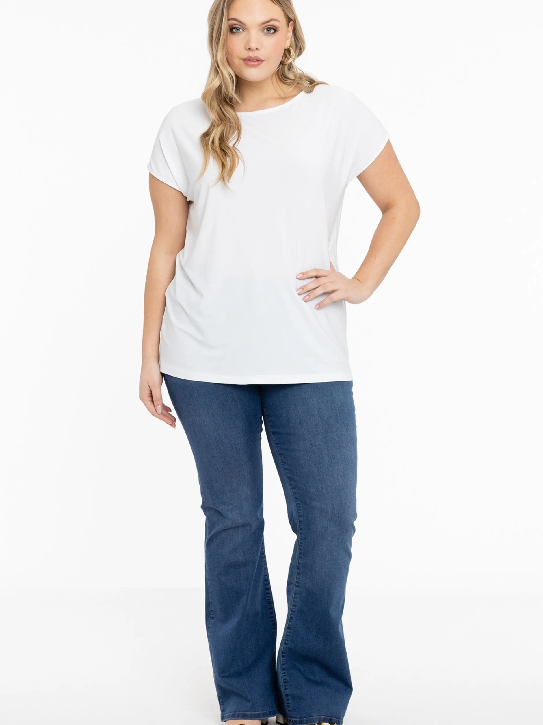 YOEK Damen T-shirt in weiß