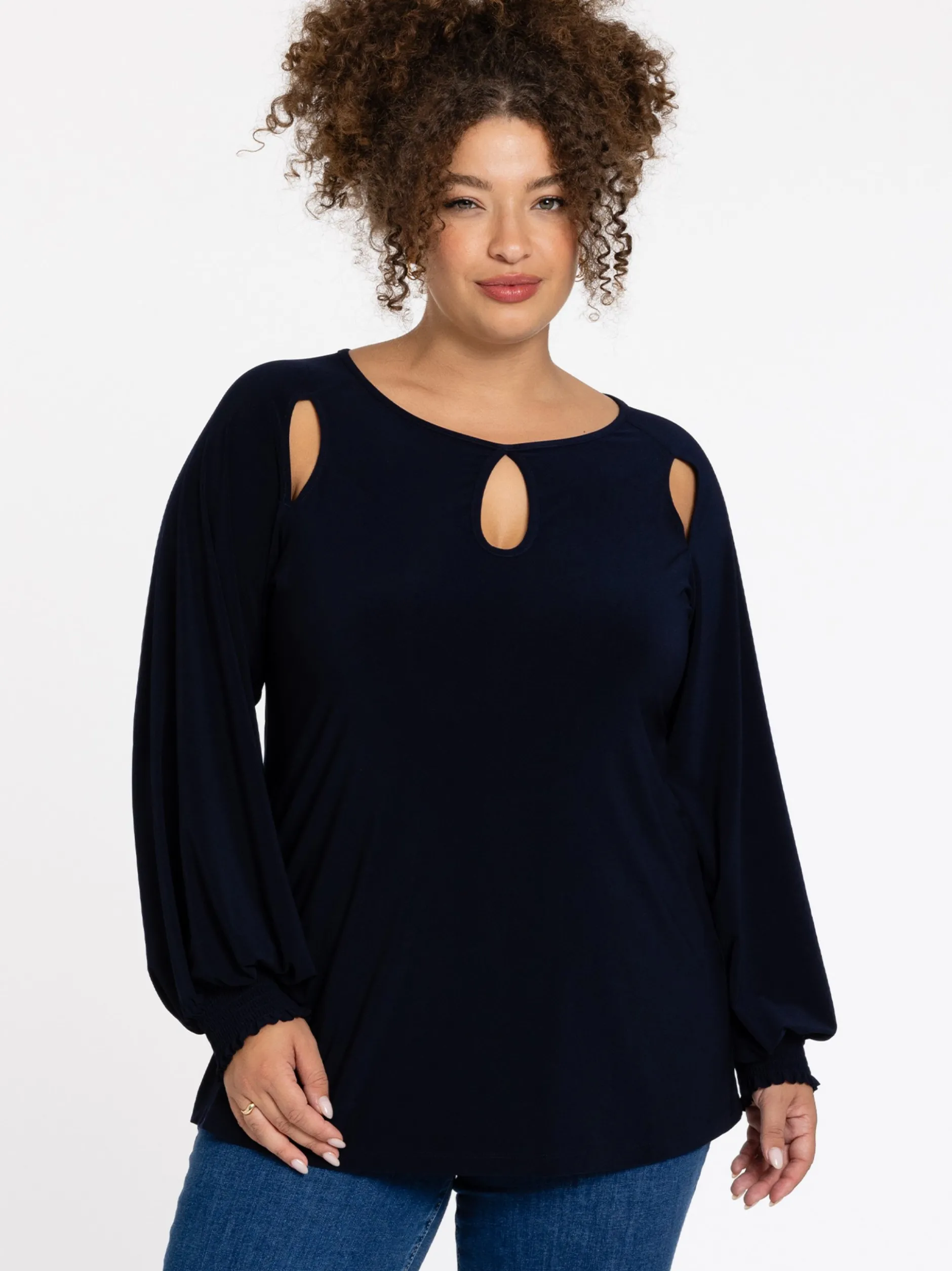 YOEK Damen Tunika in blau