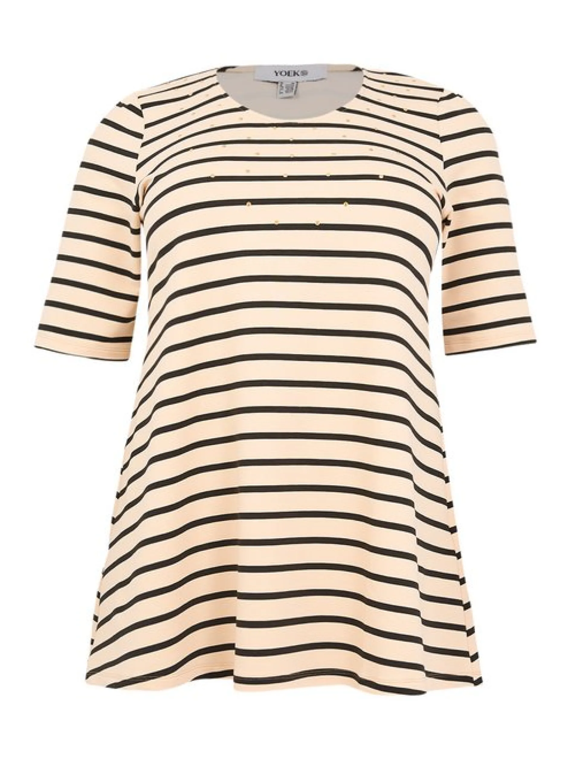 YOEK Damen Tunika in schwarz braun