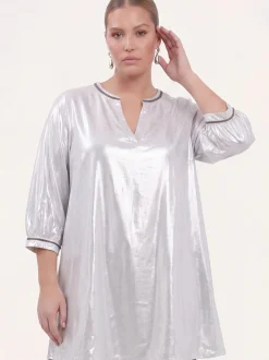 YOEK Damen Tunika in silber