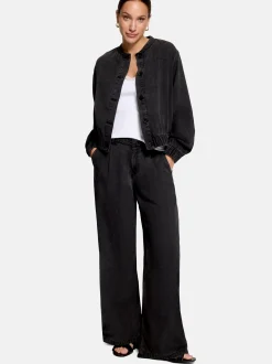 zero Damen Blouson in schwarz denim
